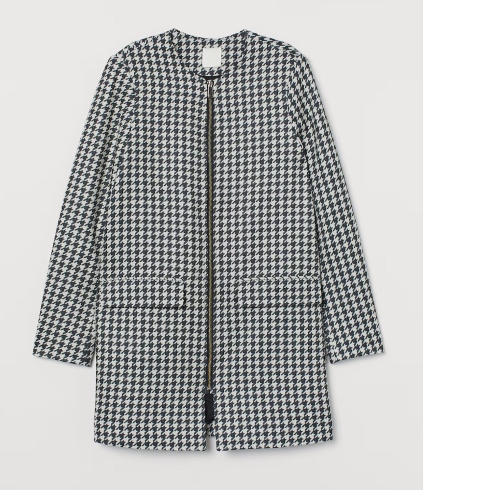 H&M Houndstooth Patterned‎ jacket 🧥 new size M